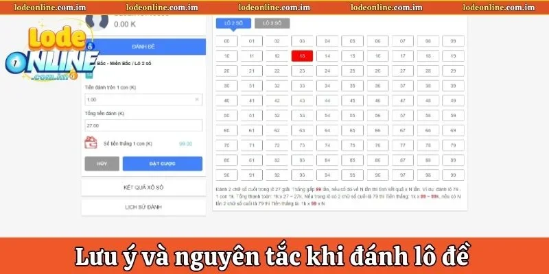 Lưu ý và nguyên tắc khi đánh lô đề bạn cần nắm